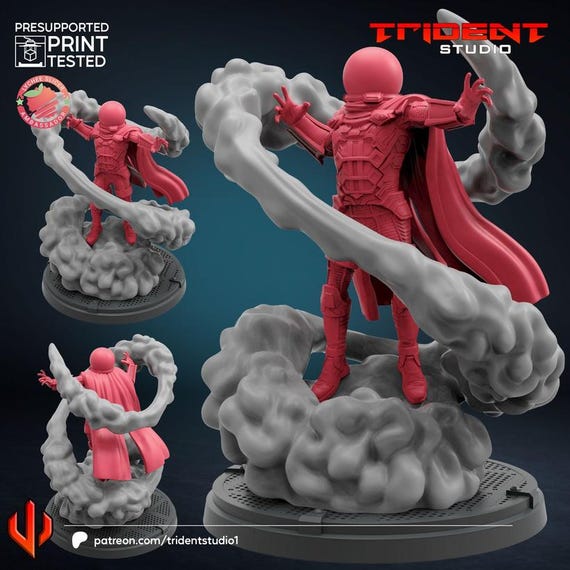 Mysterio, Marvel RPG Resin Model Kit, 3D Printed, Highly detailed, By Trident Studios, Marvel Crisis Protocol, 40mm or 70mm