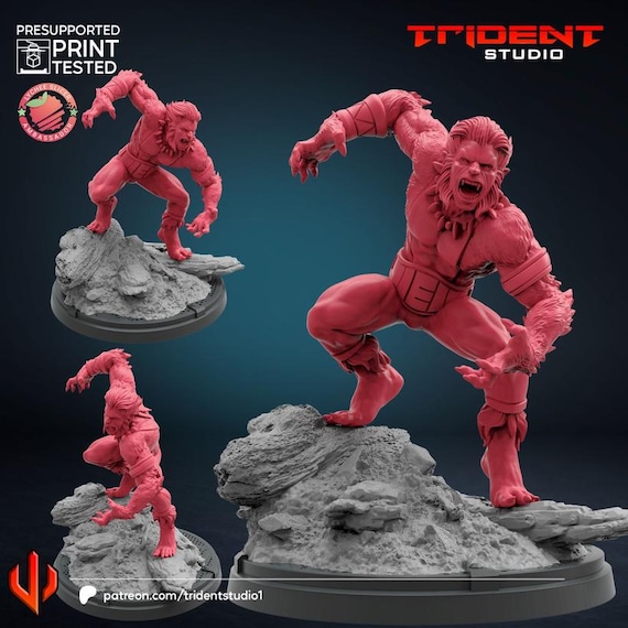 Puma, Marvel RPG Resin Model Kit, 3D Printed, Highly detailed, By Trident Studios, Marvel Crisis Protocol, 40mm or 70mm