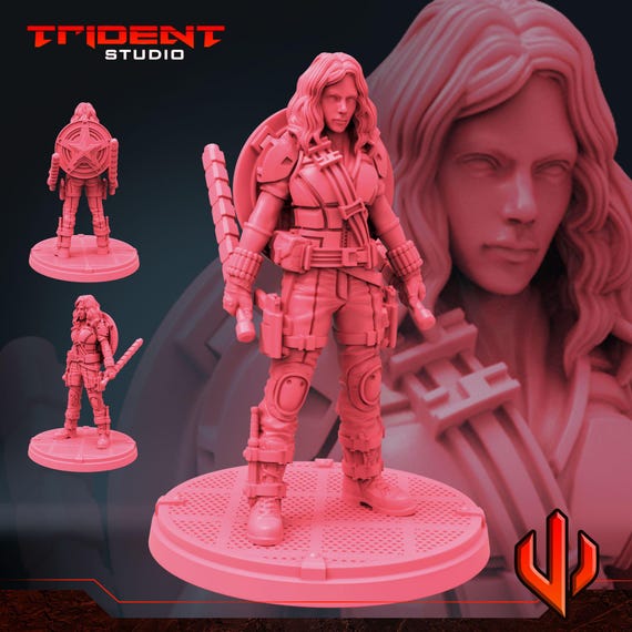 Black Widow Multiverse, Marvel RPG Resin Model Kit, 3D Printed, Highly detailed, By Trident Studios, Marvel Crisis Protocol, 40mm or 70mm