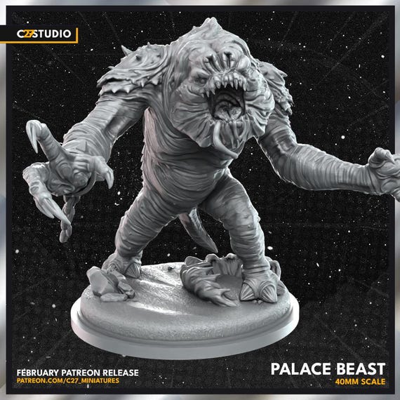 Rancor, Hero, Star Wars RPG Resin Model Kit, 3D Printed, Highly detailed, By C27 miniatures Sculpts, Authorised Seller, 65mm