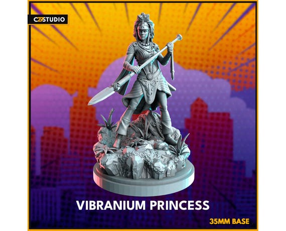 Shuri, Marvel, Hero, RPG Resin Model Kit, 3D Printed, Highly detailed, By C27 miniatures Sculpts, Crisis Protocol, 40mm-75mm