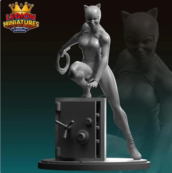 Cat Women DC, Hero, RPG Resin Model Kit, 3D Printed, Highly detailed, By C27 miniatures Sculpts, Authorised Seller, 40mm-75mm