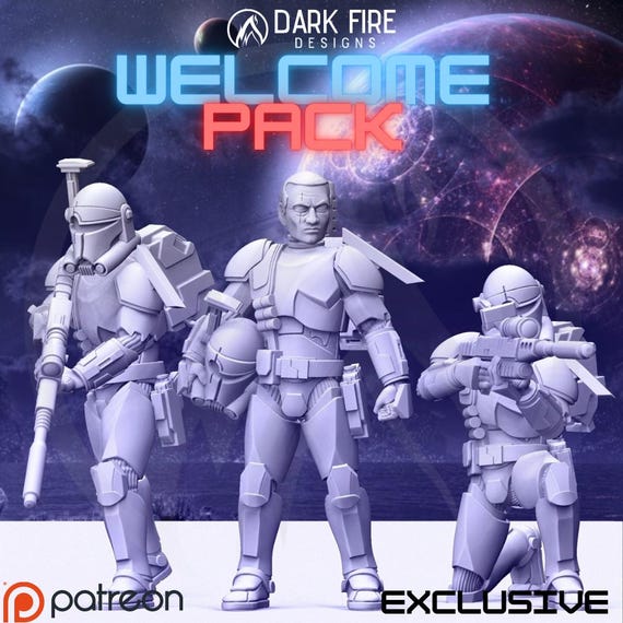 Bad Batch, Crosshair, Star Wars, RPG, 3D Printed, Highly detailed, By Dark Fire Designs miniatures Sculpts, Legion Scale