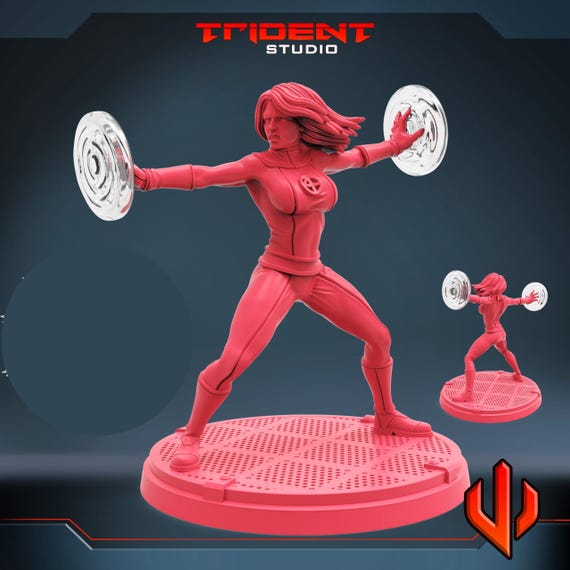 Invisible Woman, Marvel RPG Resin Model Kit, 3D Printed, Highly detailed, By Trident Studios, Marvel Crisis Protocol, 40mm or 70mm