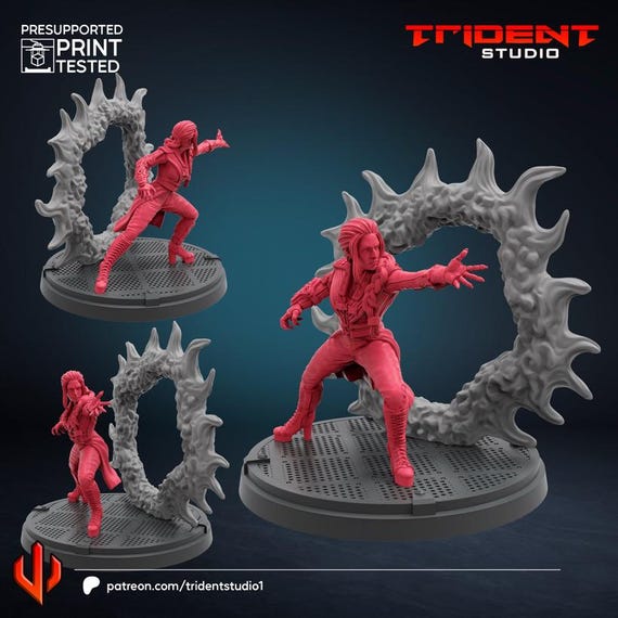 Blink Days of Future Past, Marvel RPG Resin Model Kit, 3D Printed, Highly detailed, Trident Studios, Marvel Crisis Protocol, 40mm or 70mm
