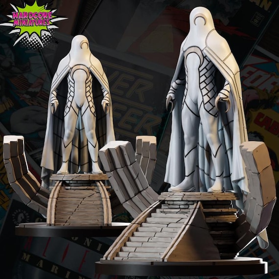 Moon Knight 2099 , RPG Resin 3D Printed, Hardcore Miniatures, Marvel Crisis Protocol, 35mm, 40mm, 70mm or 1/16th