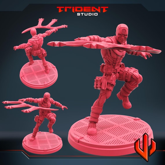 Bullseye, Marvel RPG Resin Model Kit, 3D Printed, Highly detailed, By Trident Studios, Marvel Crisis Protocol, 40mm or 70mm