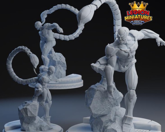 Scorpion, Marvel, RPG Resin Model Kit, 3D Printed, Highly detailed, Legion miniatures Sculpts, 40mm or 75mm, Marvel Crisis Protocol