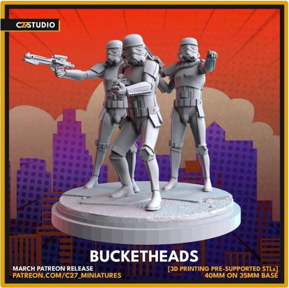 Stormtroopers, Hero, Star Wars RPG Resin Model Kit, 3D Printed, Highly detailed, By C27 miniatures Sculpts, Authorised Seller, 40mm-75mm