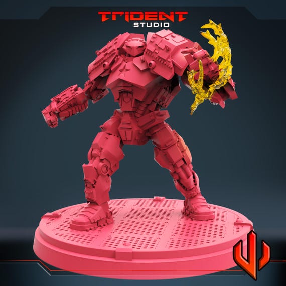 Crimson Dynamo, Marvel RPG Resin Model Kit, 3D Printed, Highly detailed, By Trident Studios, Marvel Crisis Protocol, 40mm or 70mm