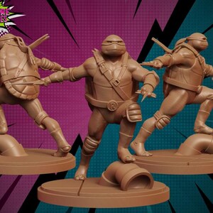 Raphael, TMNT, Teenage Mutant Ninja Turtles, RPG-hars 3D-geprint, hardcoreminiaturen, Marvel Crisis Protocol, 35 mm, 40 mm, 70 mm of 1/16e