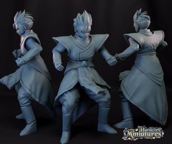 Divine Gohan, Dragon Ball Z, RPG Resin 3D Printed, Highly detailed, Hardcore Miniatures, Marvel Crisis Protocol, 35mm, 40mm, 70mm or 1/16th