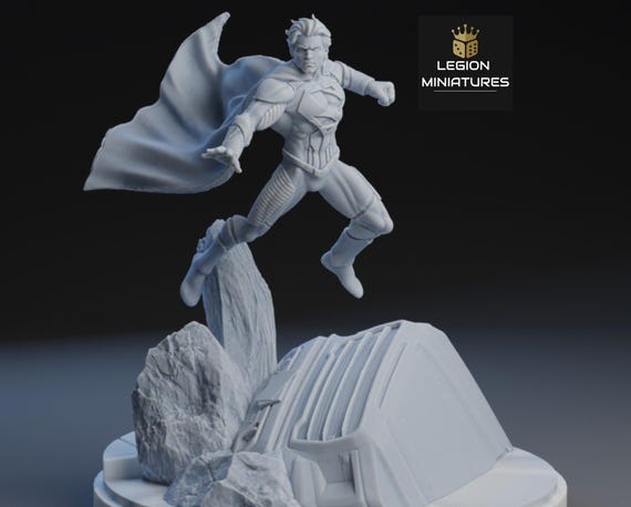 Superboy DC, Hero, RPG Resin Model Kit, 3D Printed, Highly detailed, By C27 miniatures Sculpts, Authorised Seller, 40mm-75mm