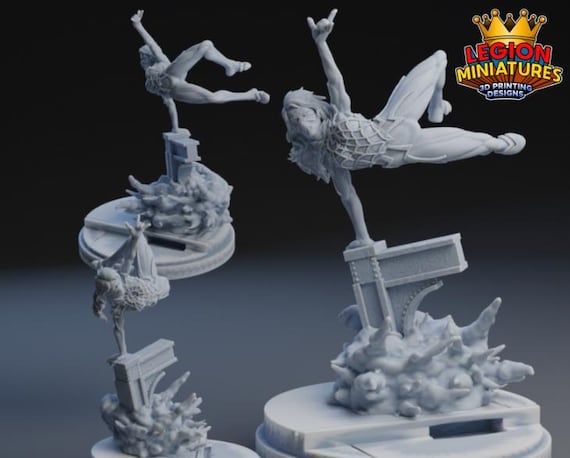 Silk, Marvel, RPG Resin Model Kit, 3D Printed, Highly detailed, Legion miniatures Sculpts, 40mm or 75mm, Marvel Crisis Protocol