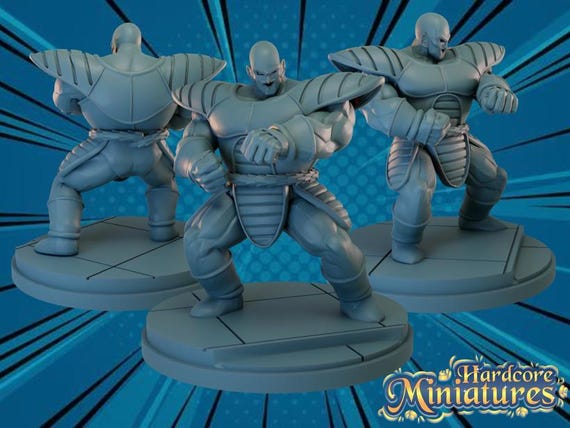 Nappa, Dragon Ball Z, RPG Resin 3D Printed, Highly detailed, Hardcore Miniatures, Marvel Crisis Protocol, 35mm, 40mm, 70mm or 1/16th