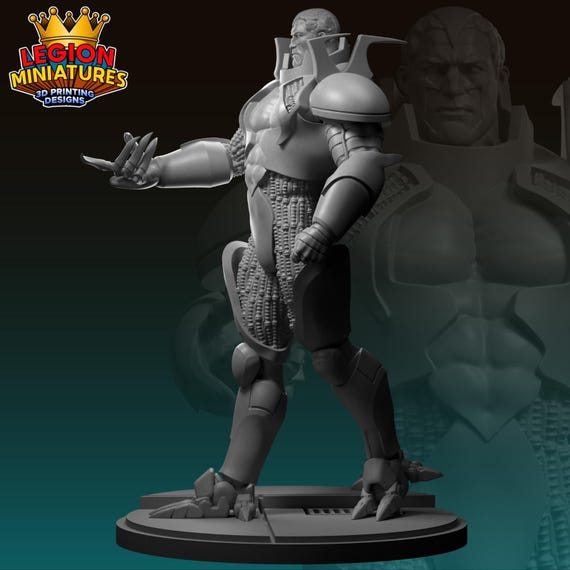 Cable Horseman Marvel, Hero, RPG Resin Model Kit, 3D Printed, Highly detailed, By Legion miniatures Sculpts, 40mm-75mm