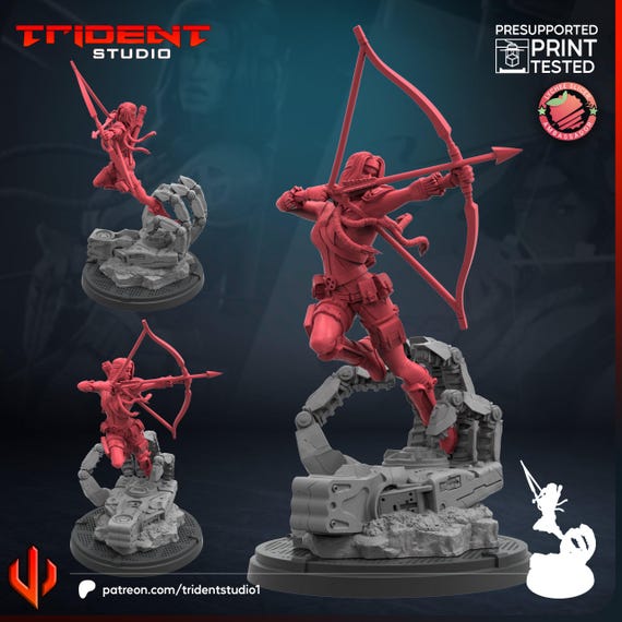 Dani Moonstar, Marvel RPG Resin Model Kit, 3D Printed, Highly detailed, By Trident Studios, Marvel Crisis Protocol, 40mm or 70mm