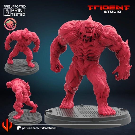 Abomination, Marvel RPG Resin Model Kit, 3D Printed, By Trident Studios, Marvel Crisis Protocol, 40mm or 70mm