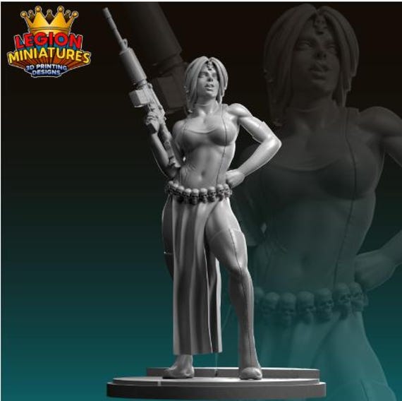 Mystique, Marvel RPG Resin Model Kit, 3D Printed, Highly detailed, By Legion miniatures Sculpts, 40mm or 75mm