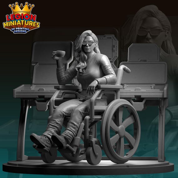 Oracle, DC RPG Resin Model Kit, 3D Printed, Highly detailed, Legion miniatures Sculpts, 40mm or 75mm, Marvel Crisis Protocol