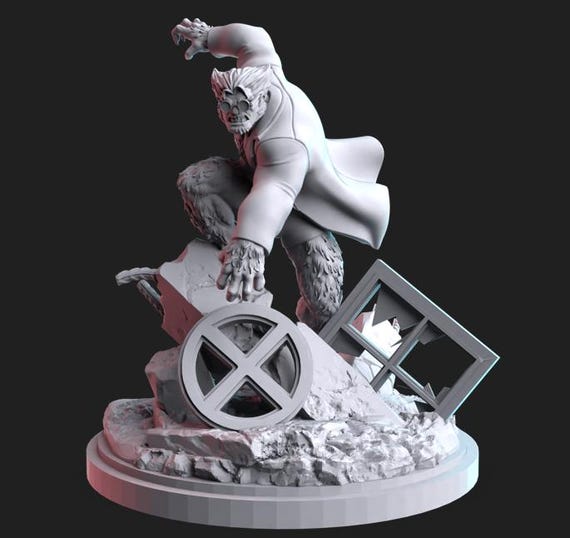 Beast X-Men Hank, Marvel RPG Resin Model Kit, 3D Printed, Highly detailed, By C27 miniatures Sculpts, 40mm-75mm