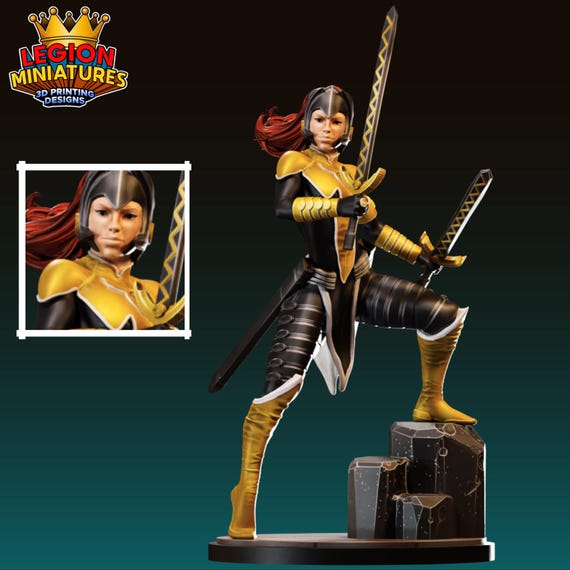 Beka, DC, RPG Resin Model Kit, 3D Printed, Highly detailed, By Legion miniatures Sculpts, 35mm, 40mm, 75mm or 1/16th