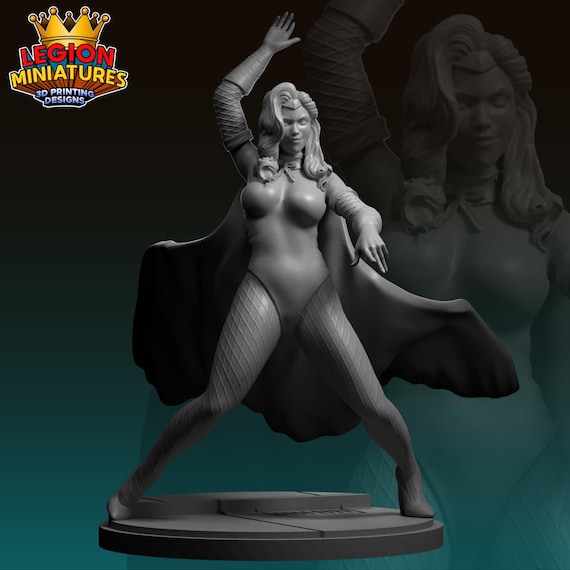 White Witch DC, Hero, RPG Resin Model Kit, 3D Printed, Highly detailed, By C27 miniatures Sculpts, Authorised Seller, 40mm-75mm