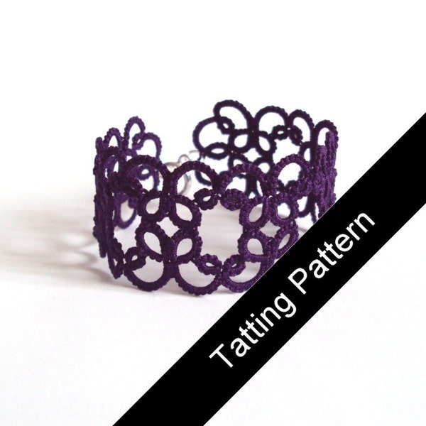 Shuttle Tatting Beginner Bracelet Pattern PDF - Christina - Téléchargement immédiat