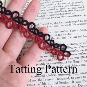 PDF Tatting Pattern Eva Bookmark With Variations Beginner / Intermediate Instant Download image 2