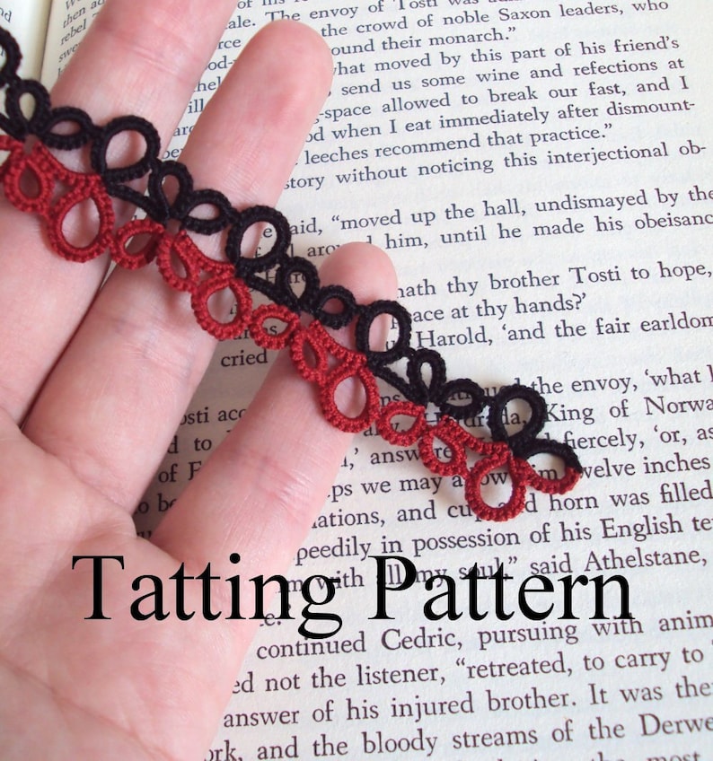 PDF Tatting Pattern Eva Bookmark With Variations Beginner / Intermediate Instant Download image 2