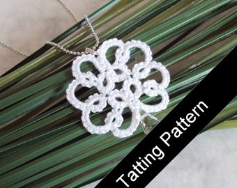 PDF Tatting Pattern Christina Pendant - Intermediate - Instant Download