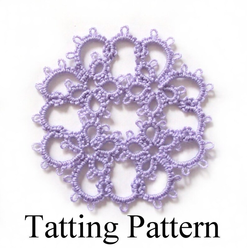 Tatting Pattern PDF Square Motif Janessa Butterfly Design Etsy