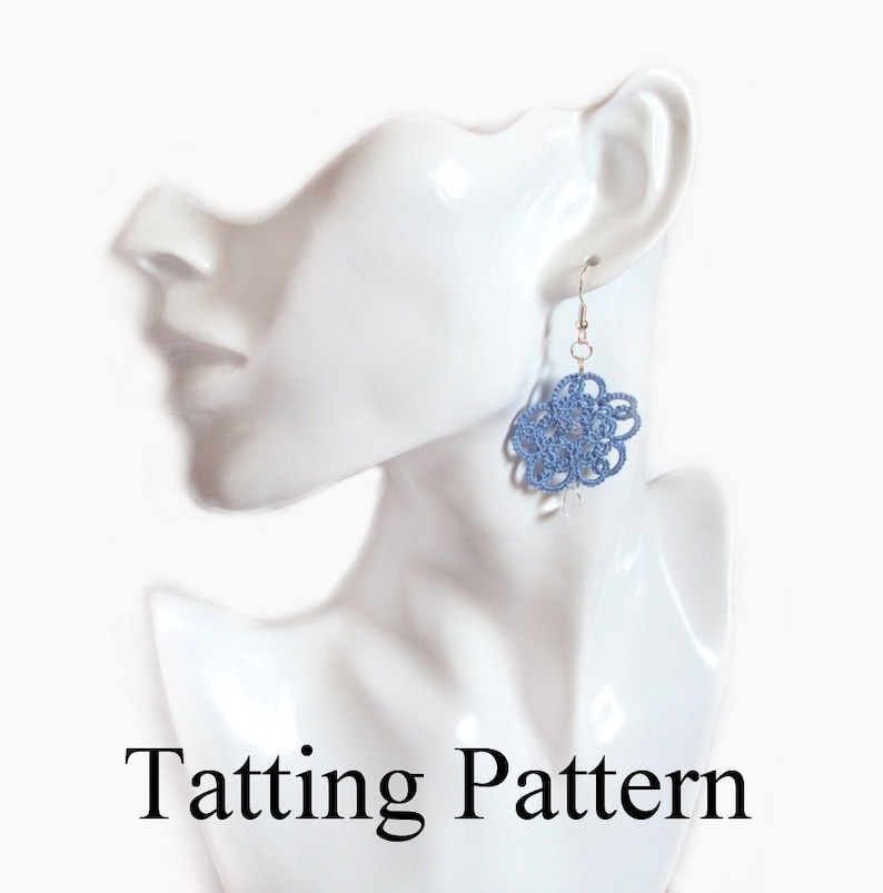 PDF Tatting Pattern Isabella Earrings Beginner Instant Download image 3