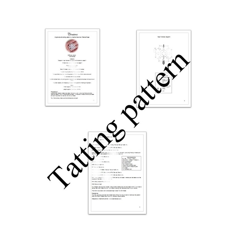 PDF Tatting Pattern Christina Pendant Intermediate Instant Download image 5