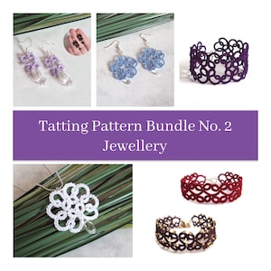 PDF Tatting Pattern Bundle Number 2 - Jewellery - Instant Download - 5 Patterns