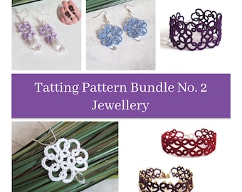 PDF Tatting Pattern Bundle Number 2 - Jewellery - Instant Download - 5 Patterns