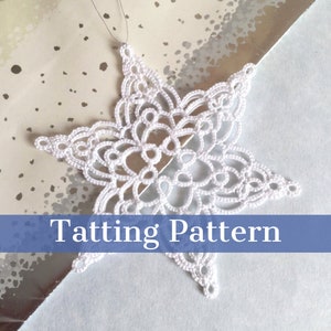 Tatting Pattern Christmas Decoration Instant Download Intermediate Annabelle image 1