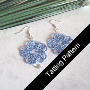 PDF Tatting Pattern Isabella Earrings Beginner Instant Download image 1