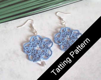 PDF Tatting Pattern Isabella Earrings - Beginner - Instant Download