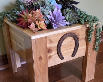 Indoor/Outdoor Cedar Wood Planter 14&quot; Wide X 12.5&quot; High No Assembly Required