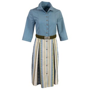 Women's Dress Cotton Blue Green