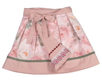 Traditional skirt, wrap skirt, pink