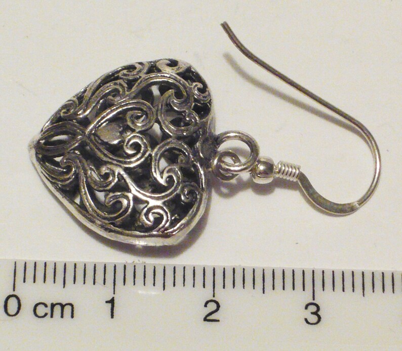 Handmade Heart Sterling Silver Earrings