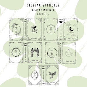 ACOTAR, reliure, reliure, couverture de livre - téléchargement numérique - couverture et dos fichiers numériques - svg/png/pdf
