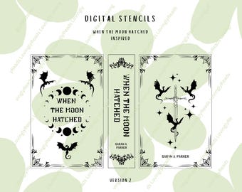 When the Moon Hatched Cover and Spine Digital Files, Book Rebinding, Digital Download - SVG, PDF, PNG - Version 2