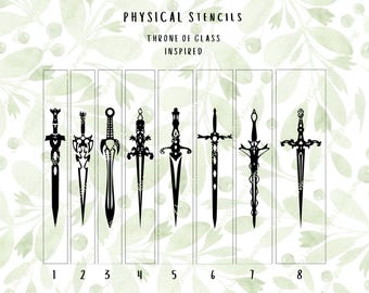 Plantillas inspiradas en el Trono de Cristal - Bordes rociados - Plantilla física