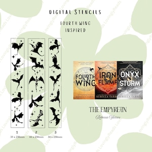 Plantillas de bordes rociados inspiradas en la Cuarta Ala, bordes de libros, serie Empyrean, Cuarta Ala - Descarga digital - SVG, PDF, PNG