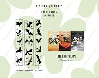 Fourth Wing Inspired Sprayed Edges Stencils, Book Edges, Empyrean Series, Fourth Wing  - Digital Download - SVG, PDF, PNG