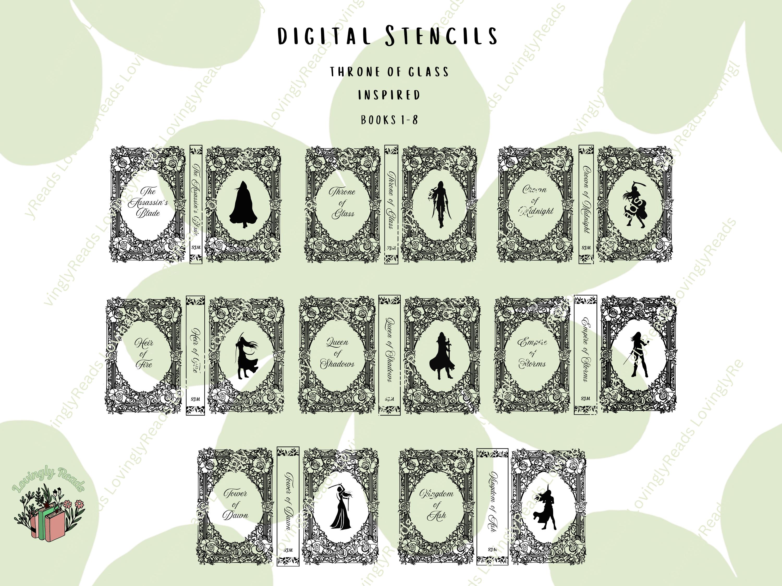 Throne of Glass 8-Book Series, Throne of Glass, TOG - Digital Download - Cover and Spine Digital Files - svg, pdf, png