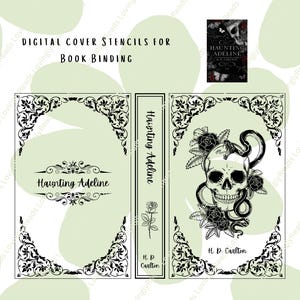 Digitala filer med bokomslag och rygg för Haunting Adeline, ombindning av boken, digital nedladdning - SVG/PNG/PDF - Dark Romance
